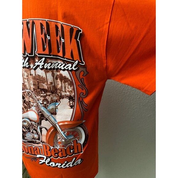 DAYTONA BEACH BIKE WEEK 76th Anniversary 2017 Men's Double-Sided Graphic T/S (M) - Picture 4 of 8